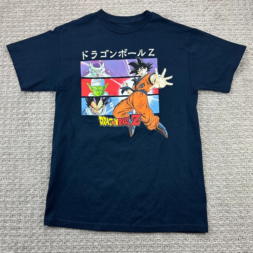 Dragon Ball Z Shirt Men Medium M Navy Blue Graphic T-Shirt FUNIMATION Toei Anime
